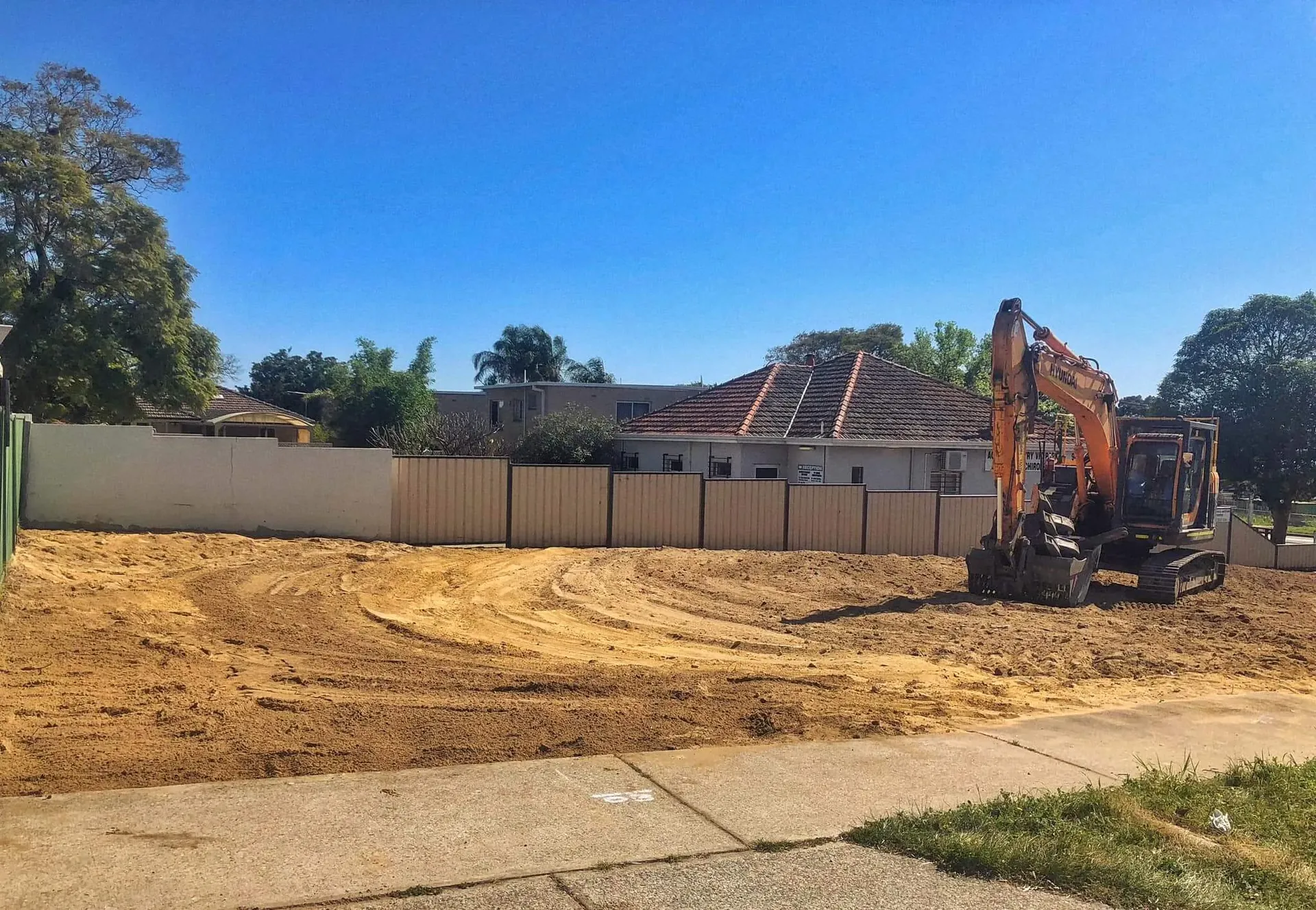 Cleared and levelled residential block after land clearing